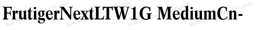 FrutigerNextLTW1G MediumCn字体转换